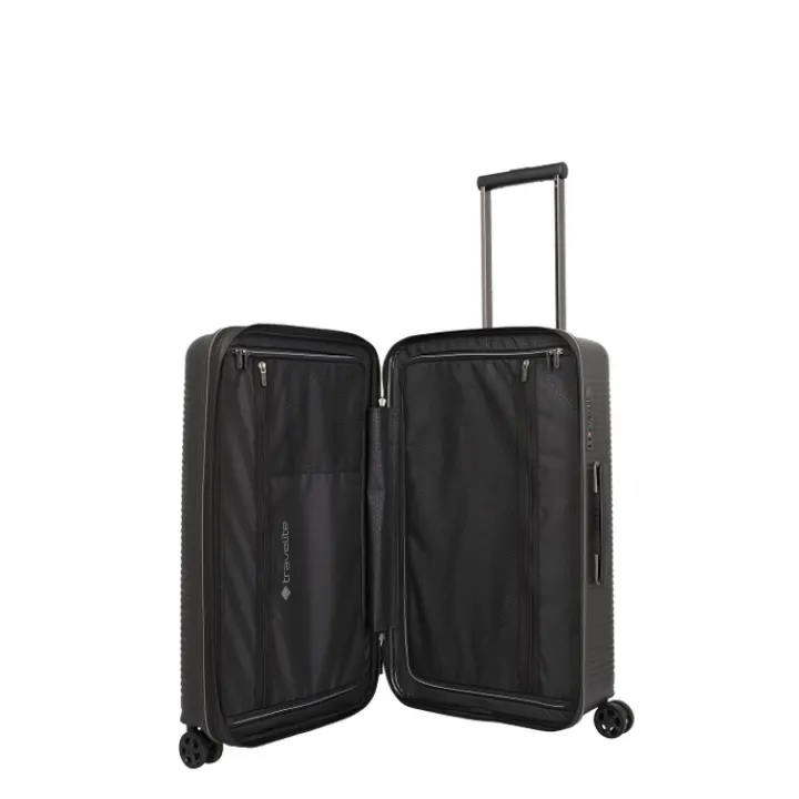Reistrolleys|Reiskoffers>Travelite Roomer 4w Trunk M black
