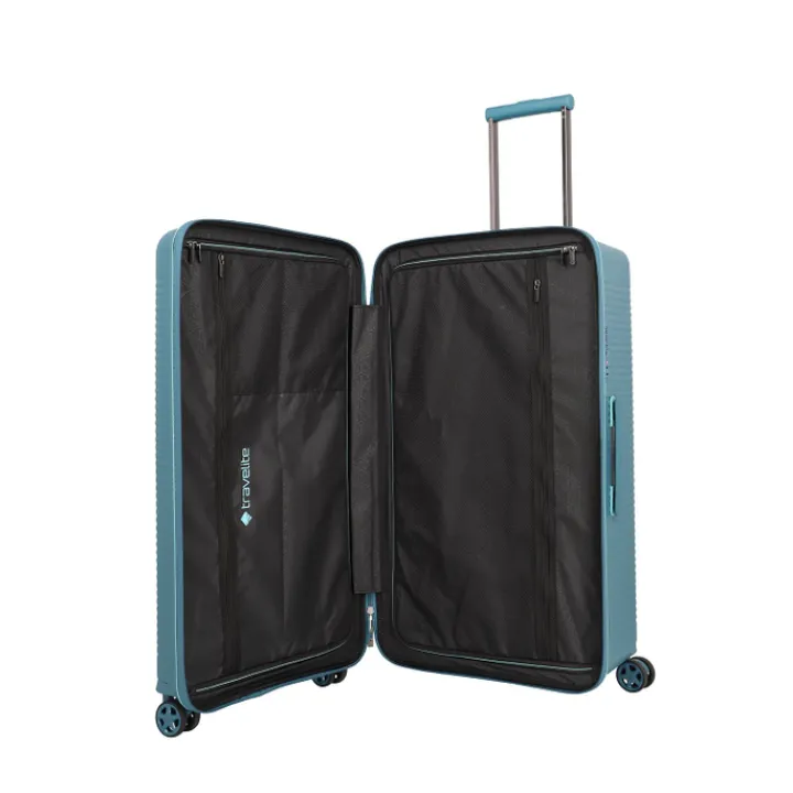 Reistrolleys|Reiskoffers>Travelite Roomer 4w Trunk L aqua