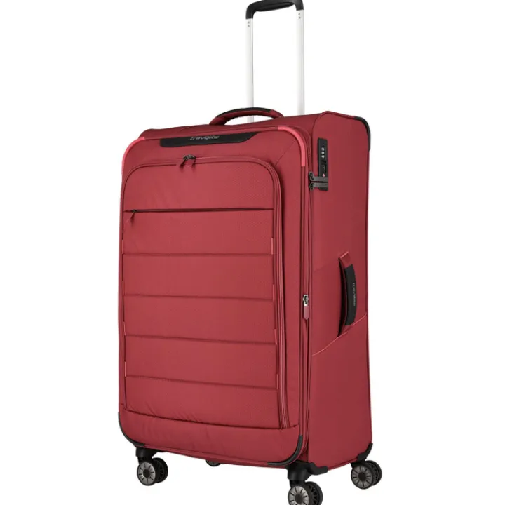 Reistrolleys|Reiskoffers>Travelite Skaii 4 Wheel Trolley L Expandable red