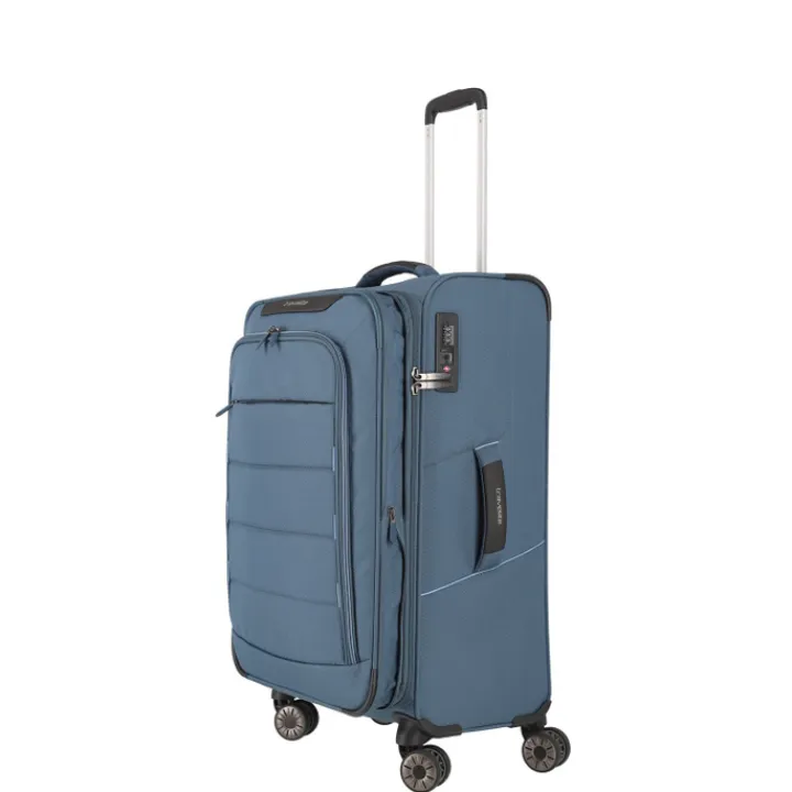 Reistrolleys|Reiskoffers>Travelite Skaii 4 Wheel Trolley M Expandable blue