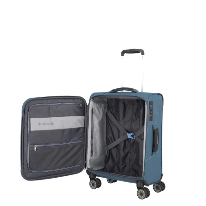 Transavia Trolleys|Ryanair Trolleys>Travelite Skaii 4 Wheel Trolley S blue