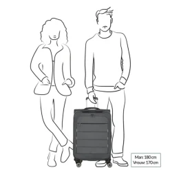 Reistrolleys|Reiskoffers>Travelite Skaii 4 Wheel Trolley M Expandable anthracite