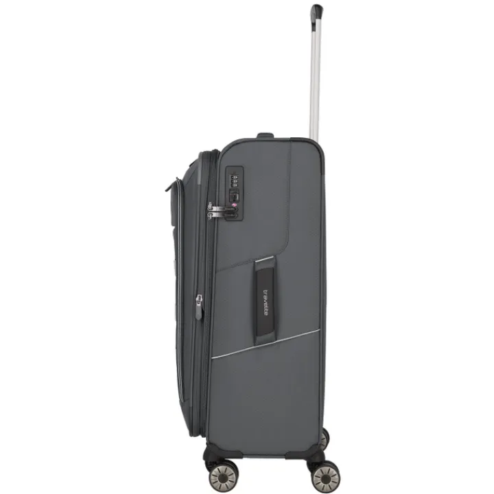 Reistrolleys|Reiskoffers>Travelite Skaii 4 Wheel Trolley M Expandable anthracite