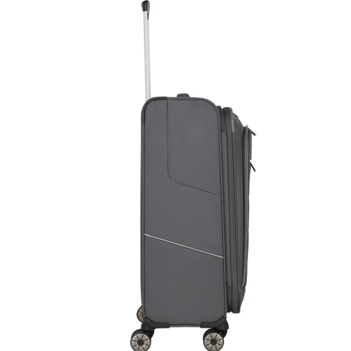 Reistrolleys|Reiskoffers>Travelite Skaii 4 Wheel Trolley M Expandable anthracite