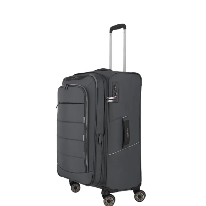 Reistrolleys|Reiskoffers>Travelite Skaii 4 Wheel Trolley M Expandable anthracite