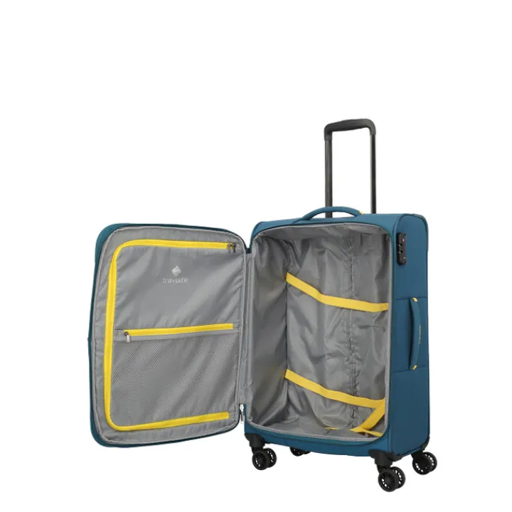 Reistrolleys|Reiskoffers>Travelite Umbria 4 Wheel Trolley M petrol