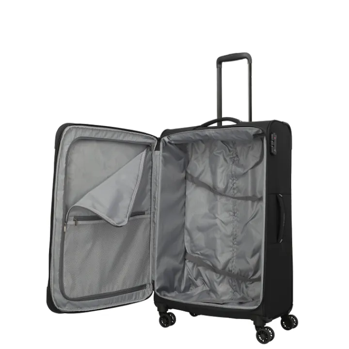 Reistrolleys|Reiskoffers>Travelite Umbria 4 Wheel Trolley L black