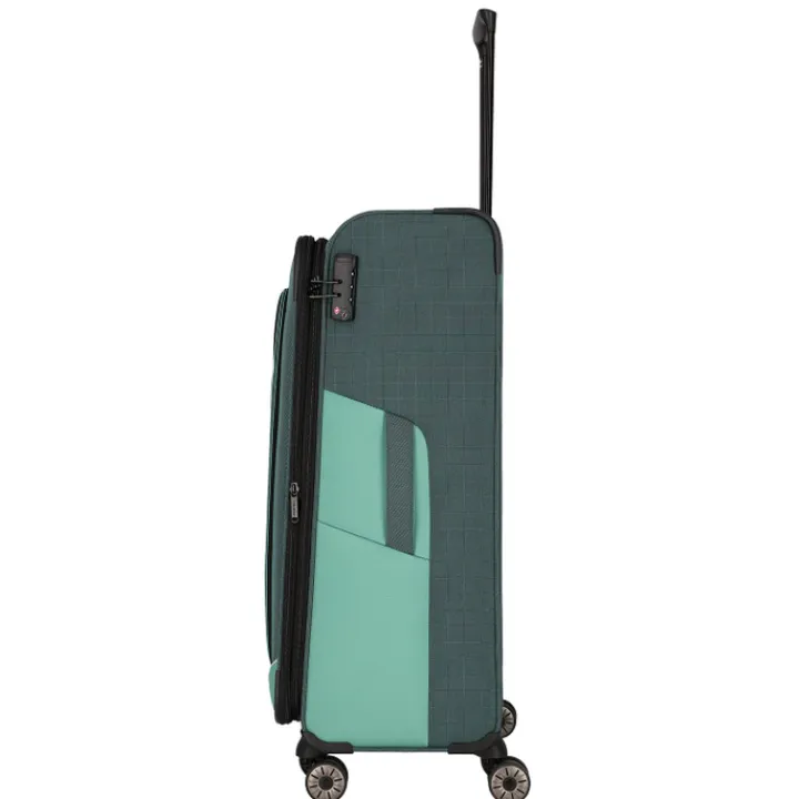 Reistrolleys|Reiskoffers>Travelite Viia 4 Wheel Trolley L Expandable green