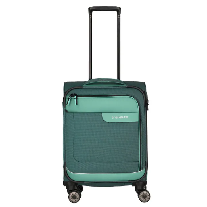 Transavia Trolleys|Handbagage Trolleys>Travelite Viia 4 Wheel Trolley S green