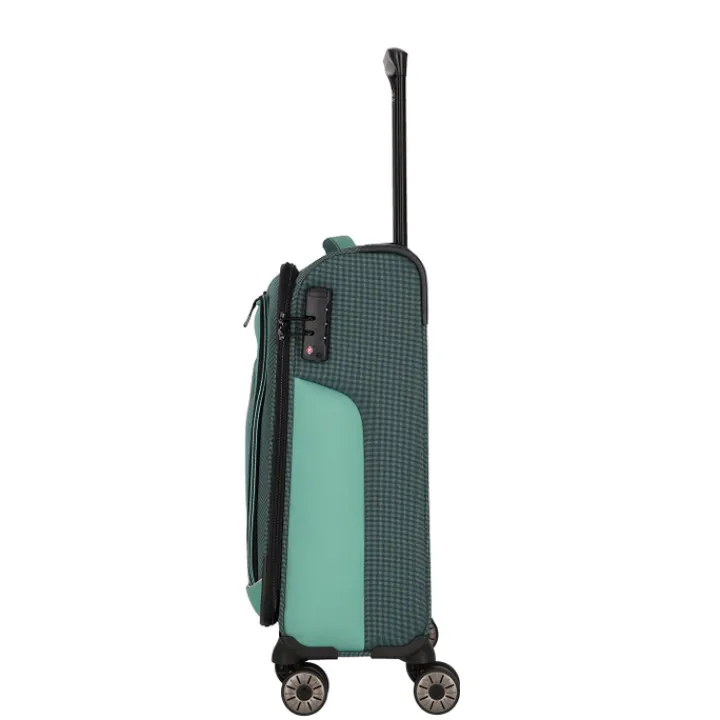 Transavia Trolleys|Handbagage Trolleys>Travelite Viia 4 Wheel Trolley S green