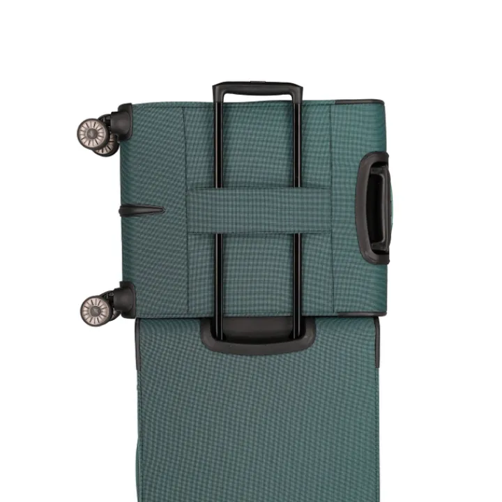 Transavia Trolleys|Handbagage Trolleys>Travelite Viia 4 Wheel Trolley S green