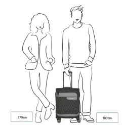 Transavia Trolleys|Handbagage Trolleys>Travelite Viia 4 Wheel Trolley S anthracite