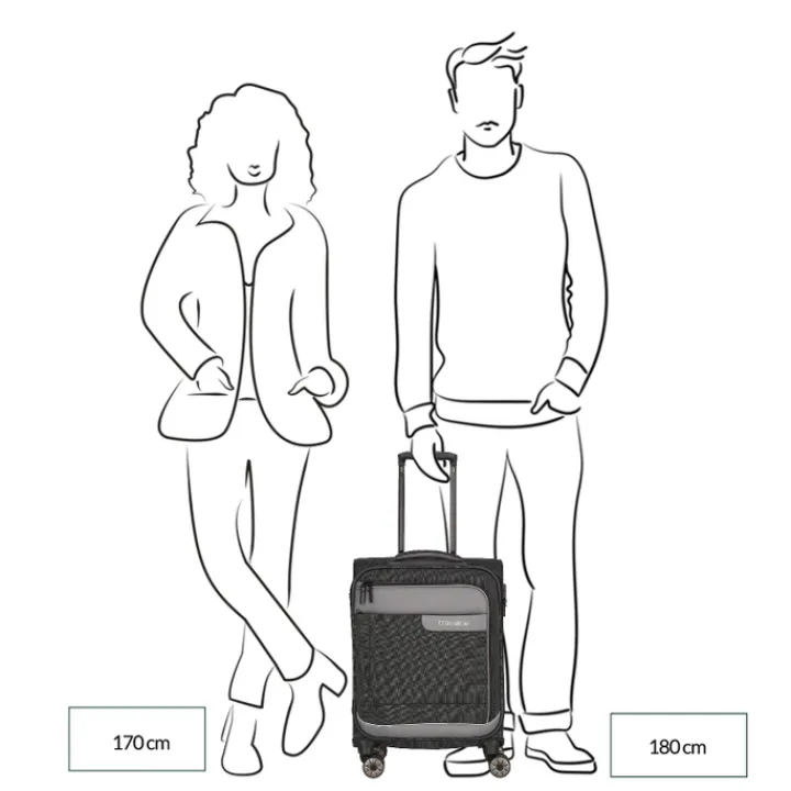 Transavia Trolleys|Handbagage Trolleys>Travelite Viia 4 Wheel Trolley S anthracite