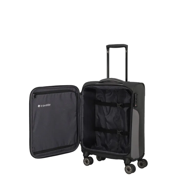 Transavia Trolleys|Handbagage Trolleys>Travelite Viia 4 Wheel Trolley S anthracite