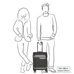 Transavia Trolleys|Handbagage Trolleys>Travelite Viia 4 Wheel Trolley S rose