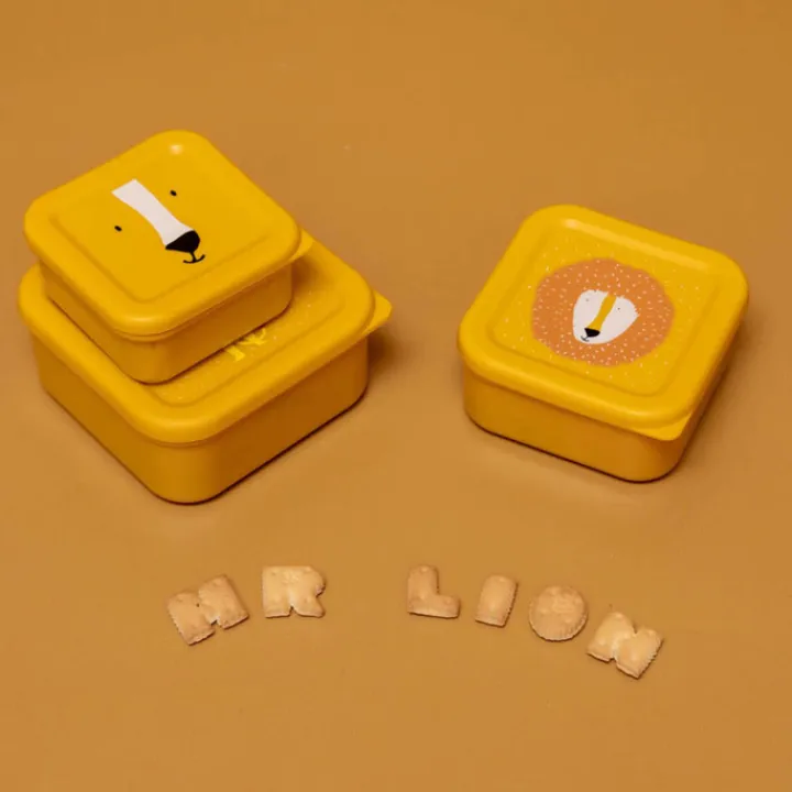 Lunchboxen>Trixie Mr. Lion Snackbox 3pc yellow