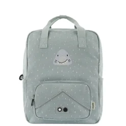 Peuter Rugzakken|Kinderrugzakken>Trixie Mr. Shark Large Backpack light grey