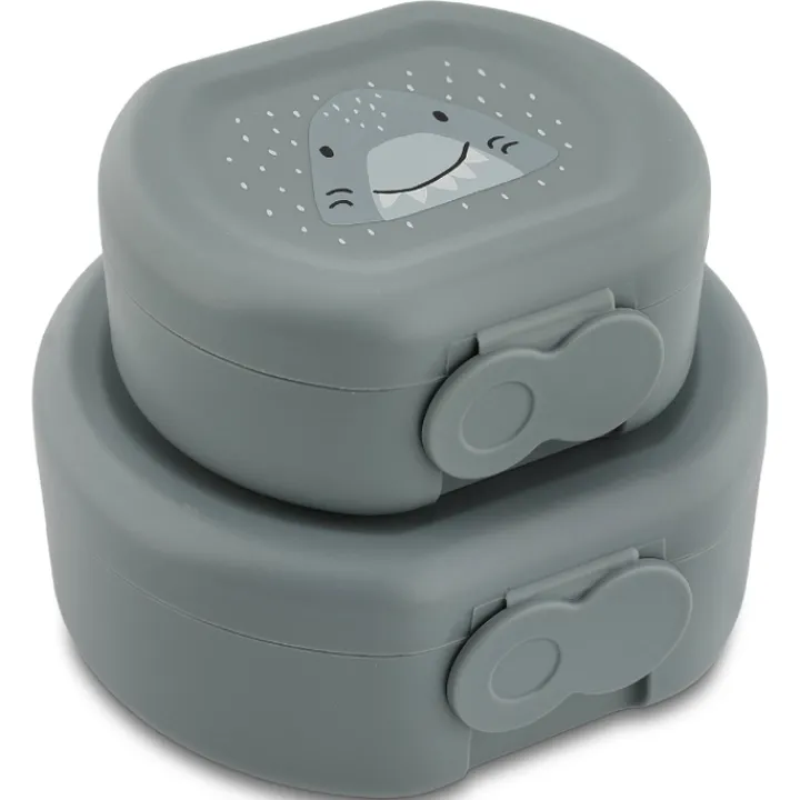 Lunchboxen>Trixie Mr. Shark Lunchbox 2pc light grey