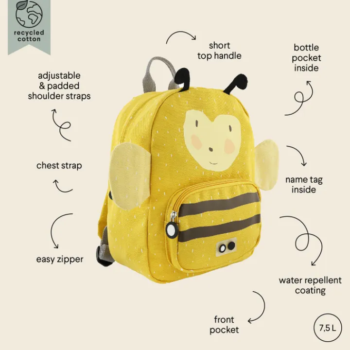 Mini Rugzakken|Kleine Rugzakken>Trixie Mrs. Bumblebee Backpack yellow
