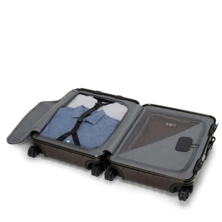 Handbagage Trolleys|Reistrolleys>Tumi 19 Degree Aluminum Continental Carry-On textured gunmetal