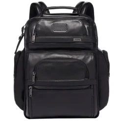 Daypack|Laptop Rugzakken>Tumi Alpha Leather Brief Pack Backpack black