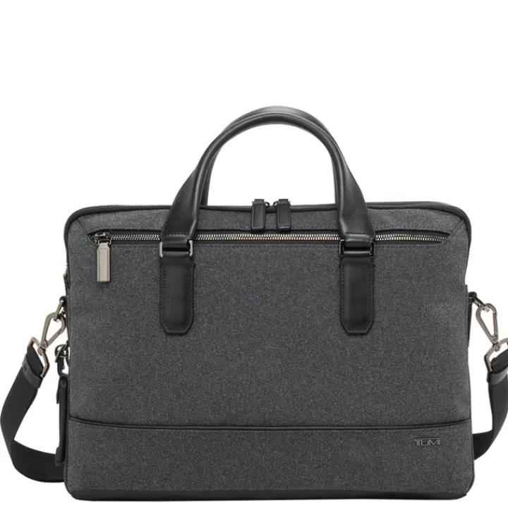 Herentassen|14 Inch Laptoptassen>Tumi Harrison Sycamore Slim Brief dark charcoal