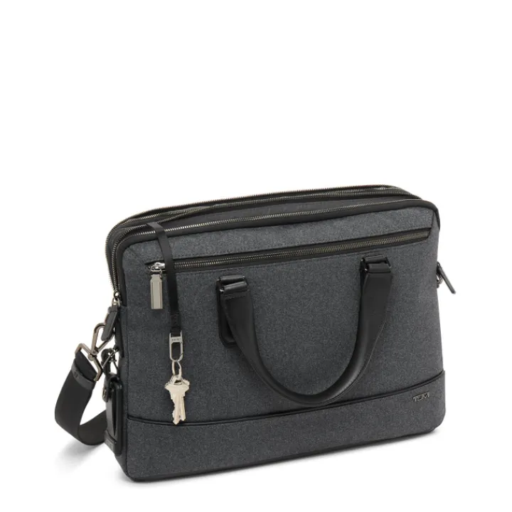 Herentassen|14 Inch Laptoptassen>Tumi Harrison Sycamore Slim Brief dark charcoal
