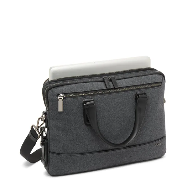 Herentassen|14 Inch Laptoptassen>Tumi Harrison Sycamore Slim Brief dark charcoal