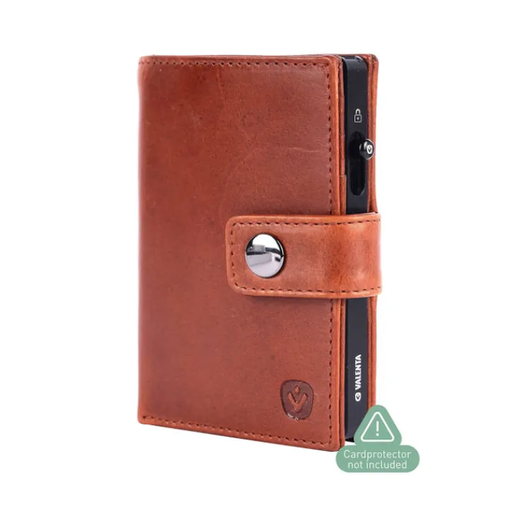 Pasjeshouders|Creditcardhouders>Valenta Card Wallet Leather MagSafe Luxe cognac