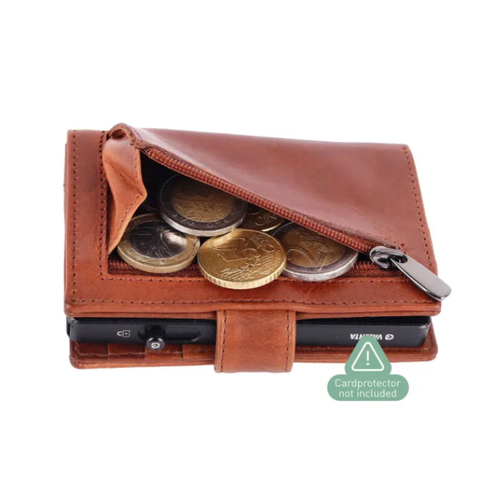 Pasjeshouders|Creditcardhouders>Valenta Card Wallet Leather MagSafe Luxe cognac