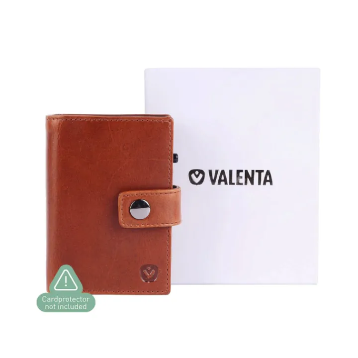 Pasjeshouders|Creditcardhouders>Valenta Card Wallet Leather MagSafe Luxe cognac