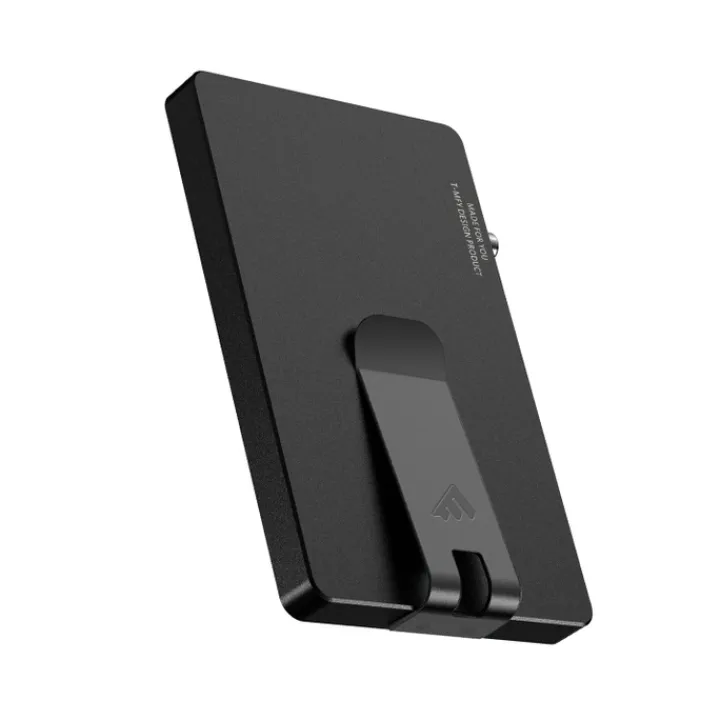 Rfid Portemonnees|Kleine Portemonnees>Valenta Cardprotector Aluminium Magsafe with Money Clip black