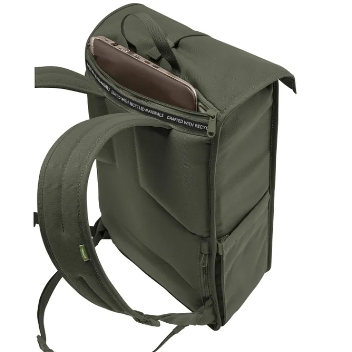 Daypack|15.6 Inch Laptoptassen>Vaude Coreway Rolltop 20 khaki