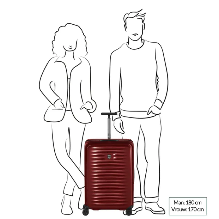 Lichtgewicht Koffers|Harde Koffers>Victorinox Airox Medium Hardside Case silver