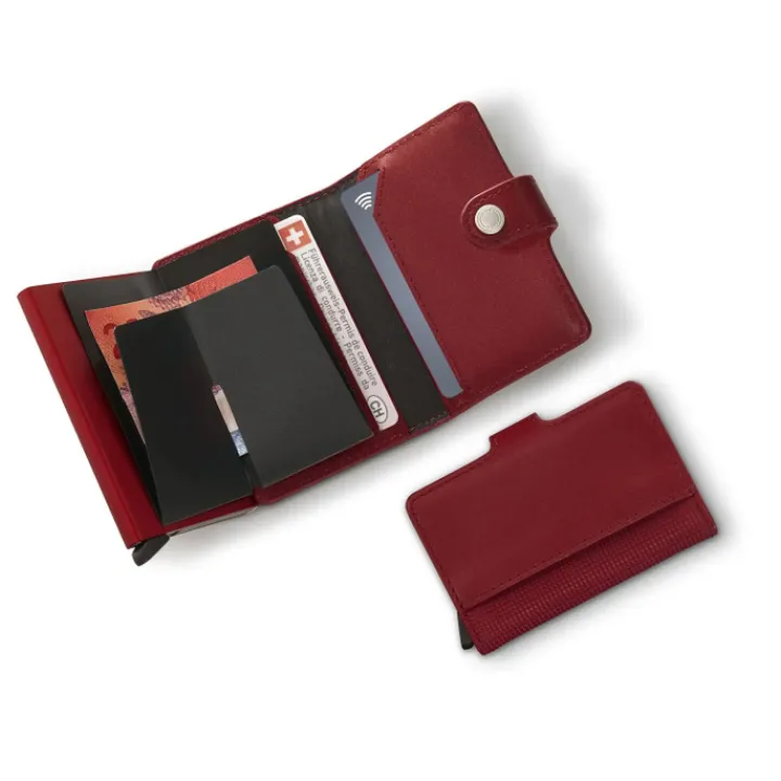 Rfid Portemonnees|Heren Portemonnees>Victorinox Altius Secrid Leather Card Wallet red