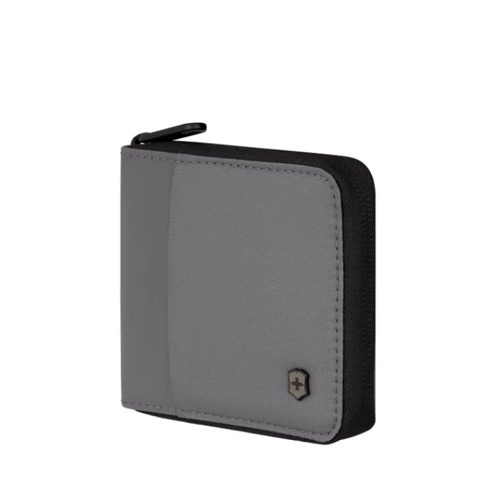 Rfid Portemonnees|Kleine Portemonnees>Victorinox Travel Essentials Zip-Around Wallet frost grey