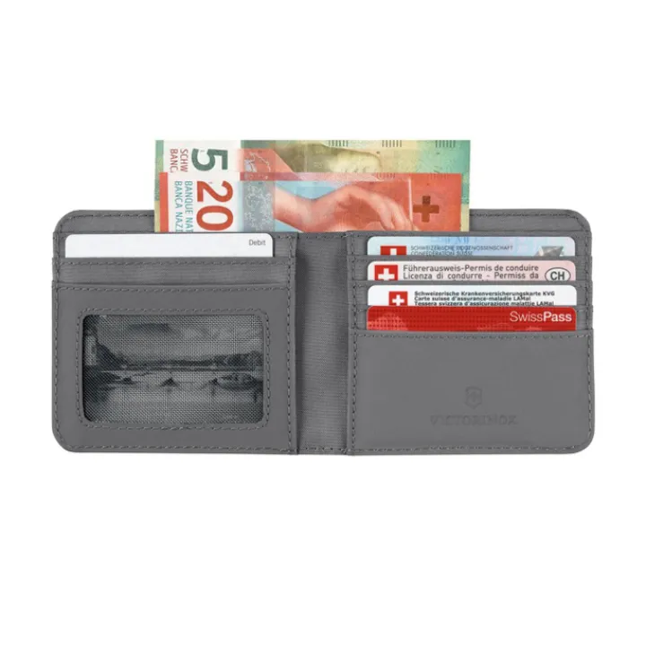Rfid Portemonnees|Kleine Portemonnees>Victorinox Travel Essentials Bi-Fold Wallet frost grey