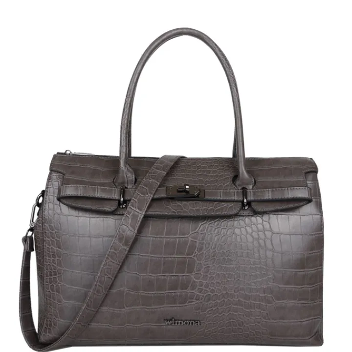 Dames Schooltassen|Schooltas Shoppers>Wimona Sofia Ladies Laptopbag grey