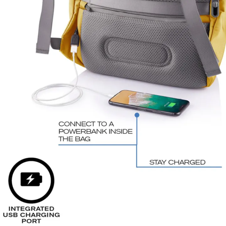 Kleine Rugzakken|Anti Diefstal Rugzakken>XD Design Bobby Soft Anti-Diefstal Rugzak yellow