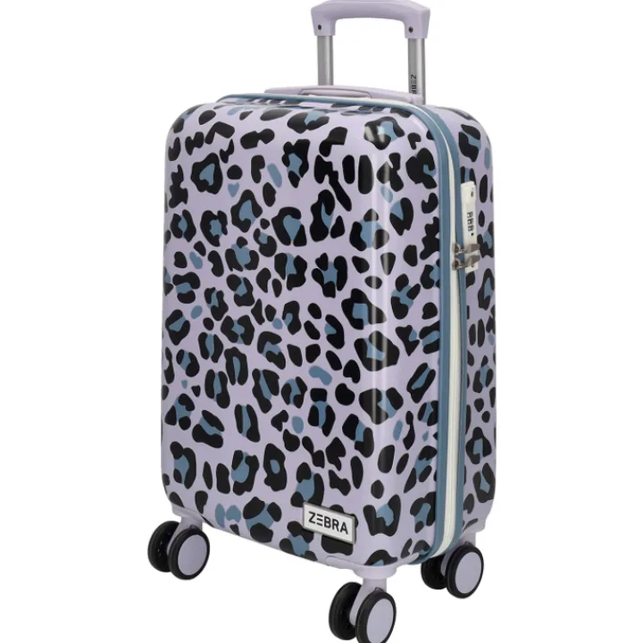 Klm Trolleys|Handbagage Trolleys>Zebra Trends Animal Travel Cabin Trolley panther lila