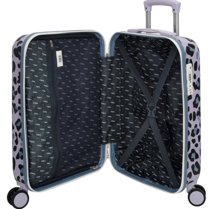 Klm Trolleys|Handbagage Trolleys>Zebra Trends Animal Travel Cabin Trolley panther lila