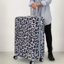 Reistrolleys|Reiskoffers>Zebra Trends Animal Travel Trolley 78 panther lila