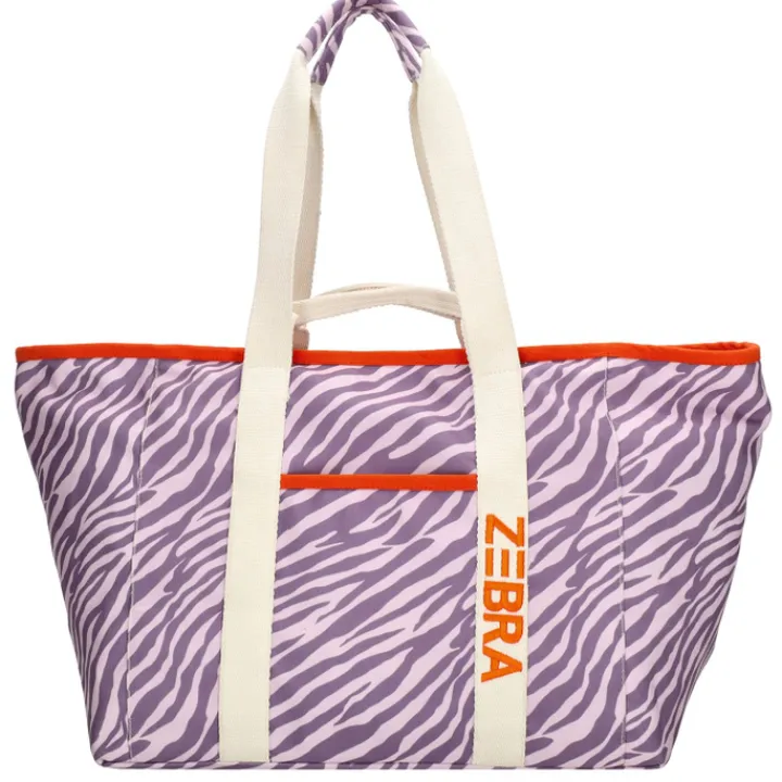 Strandtassen|Damestassen>Zebra Trends Elise Beachbag lila zebra