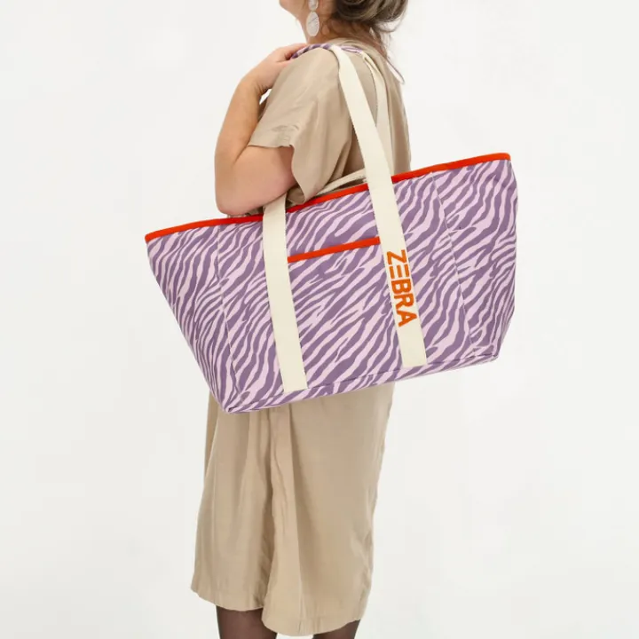 Strandtassen|Damestassen>Zebra Trends Elise Beachbag lila zebra