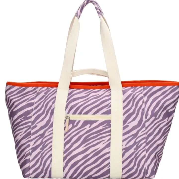 Strandtassen|Damestassen>Zebra Trends Elise Beachbag lila zebra