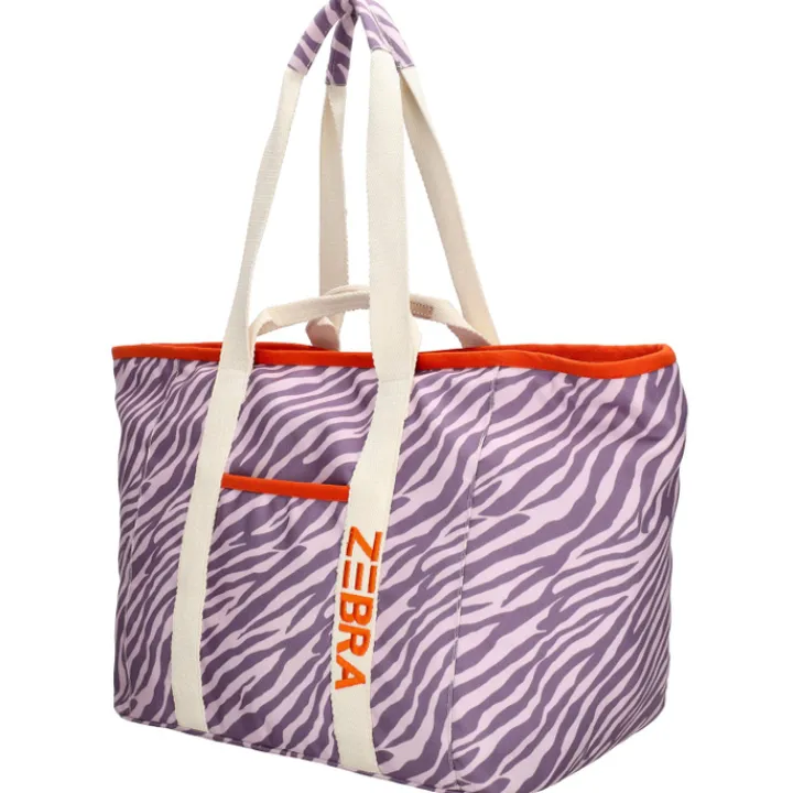 Strandtassen|Damestassen>Zebra Trends Elise Beachbag lila zebra