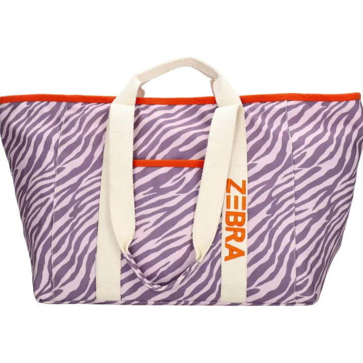 Strandtassen|Damestassen>Zebra Trends Elise Beachbag lila zebra