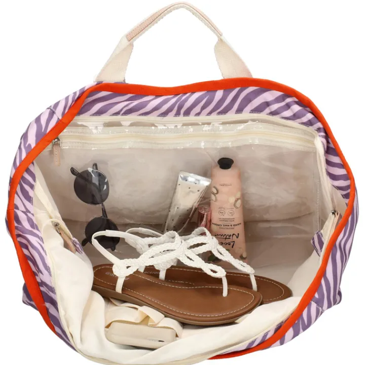 Strandtassen|Damestassen>Zebra Trends Elise Beachbag lila zebra