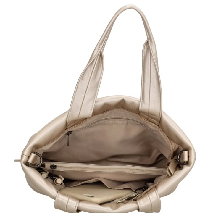 Schoudertassen|Handtassen>Zebra Trends Evie Handbag 23045 champagne