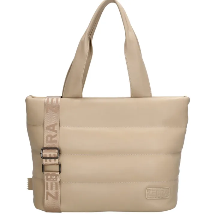 Schoudertassen|Damestassen>Zebra Trends Evie Shopper 22903 lighttaupe